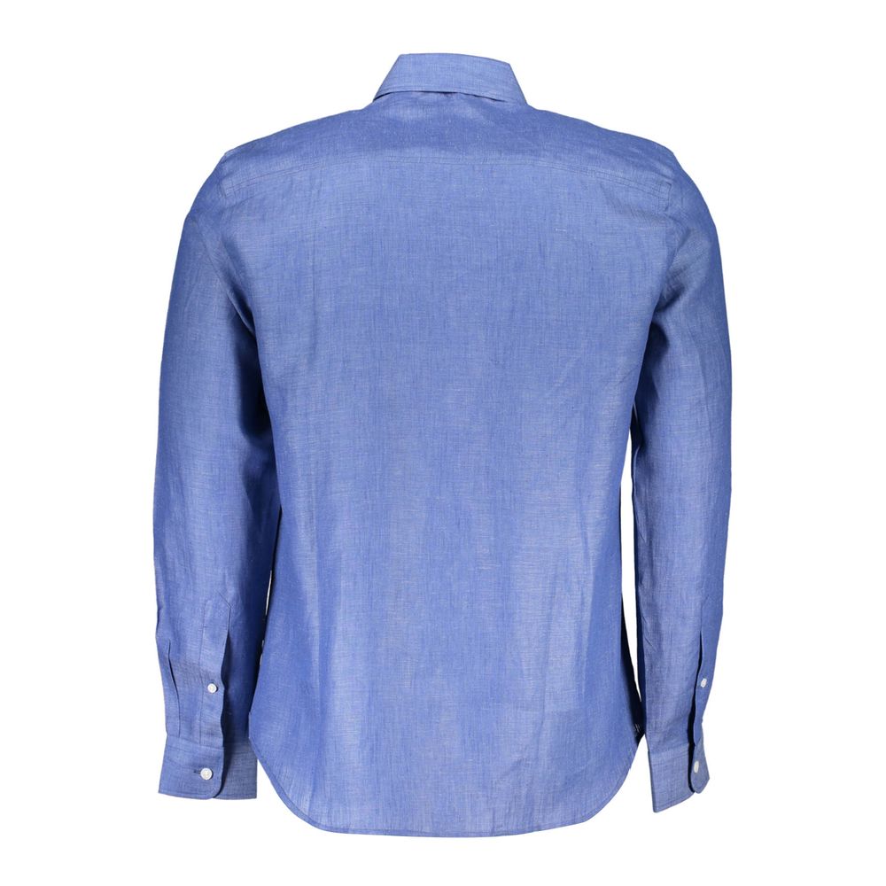 North Sails Blue Linen Shirt for Men